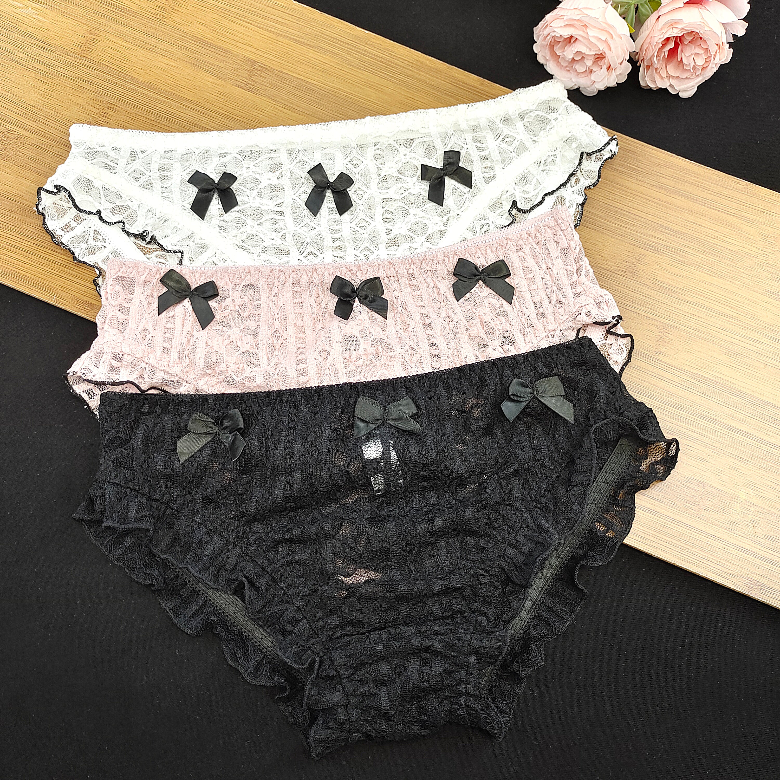 Knickers Underwear Women Panties Seamless Hollow Lace Breathable Sexy Brief